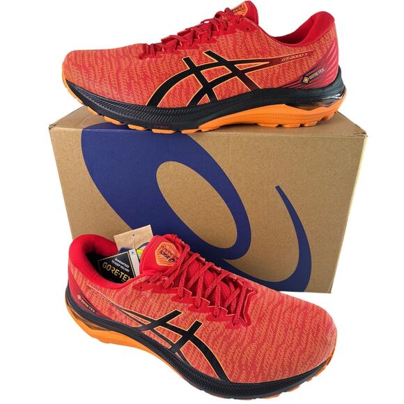 ASICS GT-2000 11GTX Running Shoe Athletic Men's 17 Electric Red/Black 1011B477 - Picture 1 of 12